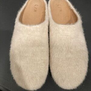 Lauren Manoogian Off White Brushed Vault Mules